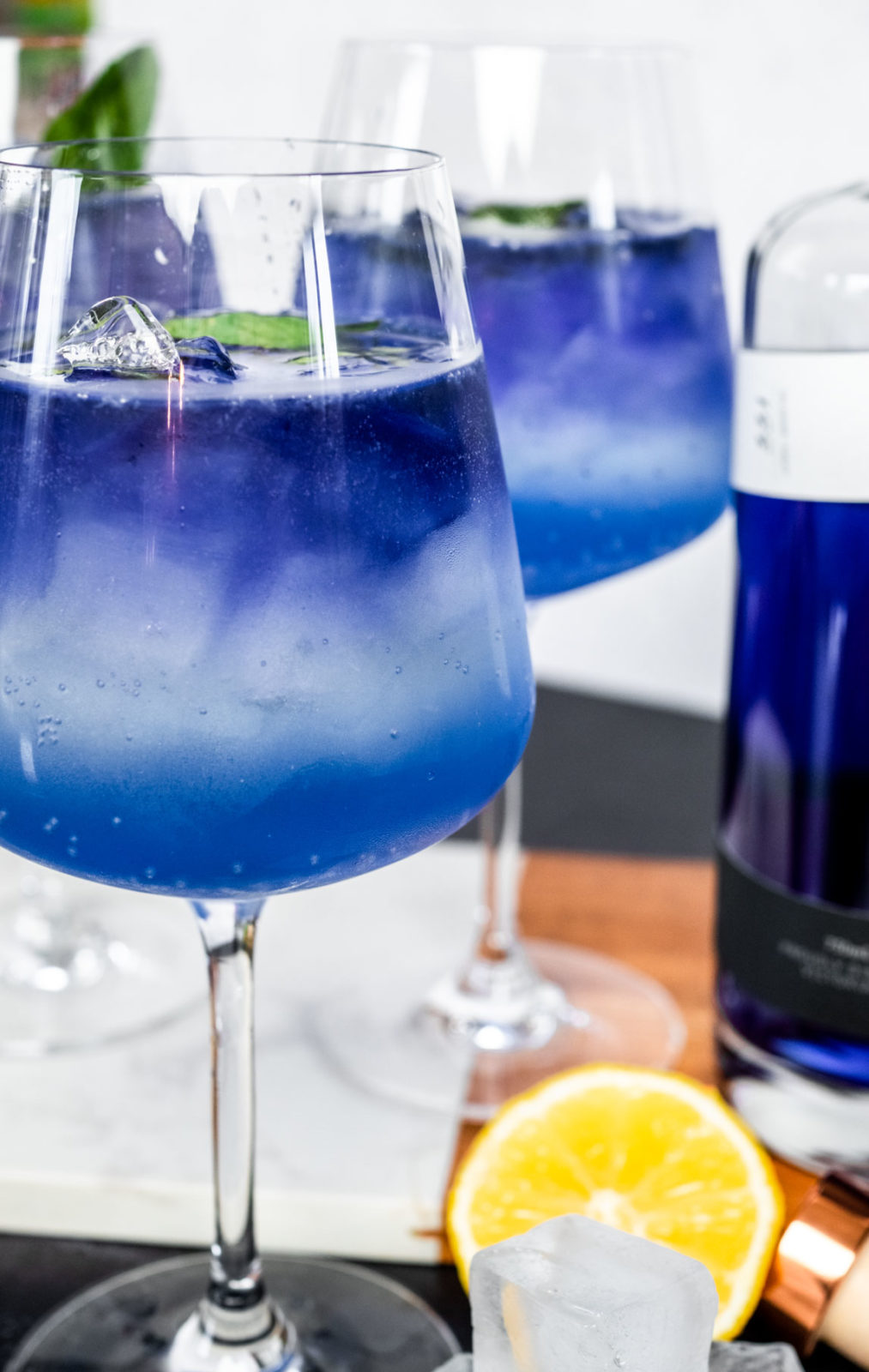 Purple Basil Gin Fizz